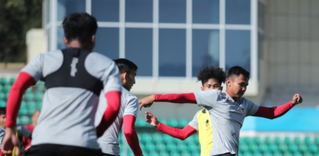Skuat Timnas Indonesia U-23 sedang berlatih di Bali. (Foto: dok. PSSI)