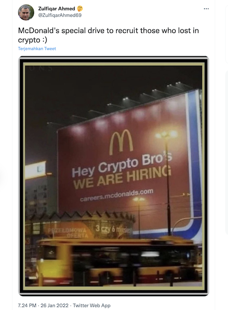 [Cek Fakta] McDonald's Buka Lowongan Khusus untuk yang Kalah Kripto? Cek Dulu Faktanya