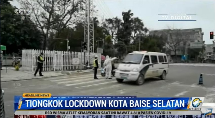 Tiongkok <i>Lockdown</i> Kota Baisu Selatan