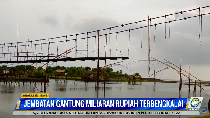 Jembatan Gantung Miliaran Rupiah di Cianjur Terbengkalai