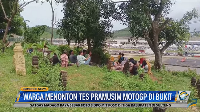 Unik! Warga Nonton Tes Pramusim MotoGP Gratis