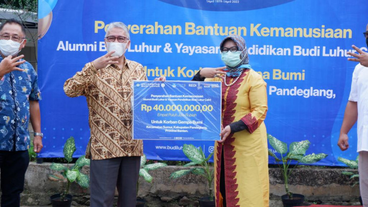 Universitas Budi Luhur Bantu Korban Gempa di Pandeglang