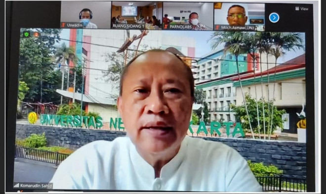 Rektor UNJ, Komarudin. Foto: Dok. Labschool