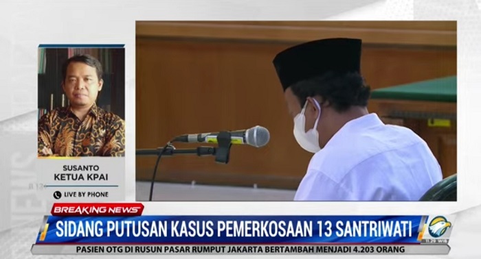 Vonis Herry Wiriawan, KPAI: Bisa Dihukum Mati atau Seumur Hidup