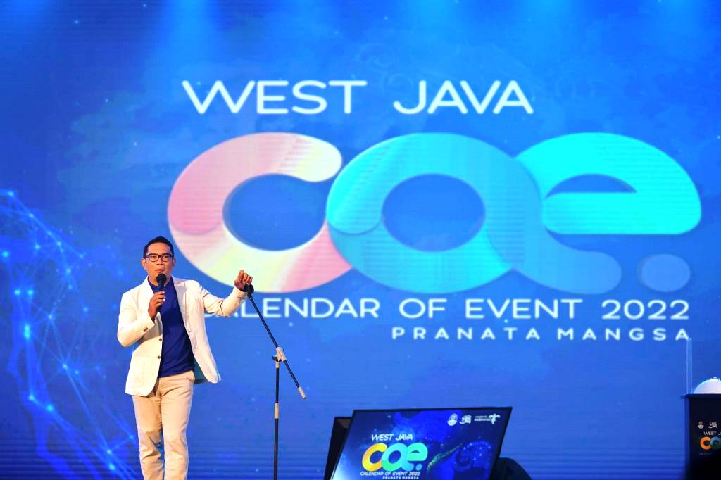 Gubernur Jawa Barat Ridwan Kamil saat menghadiri West Java Calender of Event 2022. (Foto: Humas Jabar)