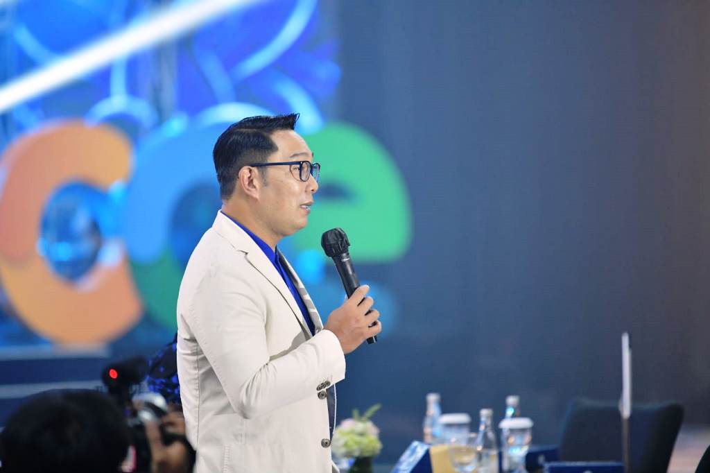 Gubernur Jawa Barat Ridwan Kamil saat menghadiri West Java Calender of Event 2022. (Foto: Humas Jabar)