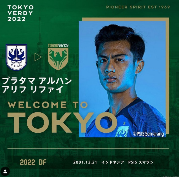 Resmi Datangkan Pratama Arhan, <i>Followers</i> Instagram Tokyo Verdy Meroket Tembus 80K