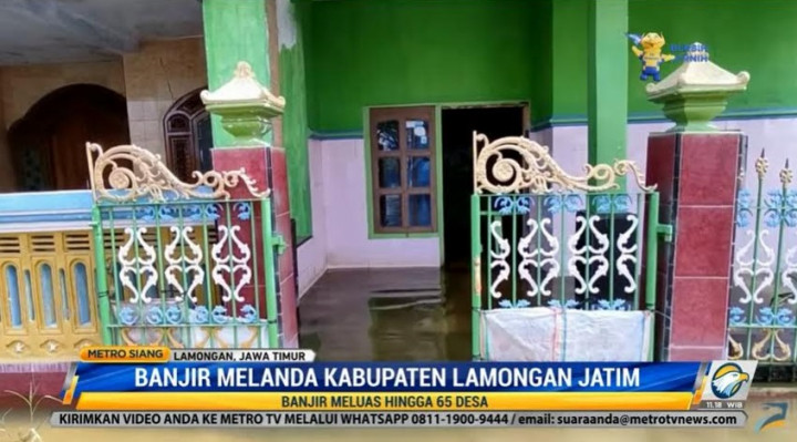 Banjir di Kabupaten Lamongan Meluas, 110 Rumah Terdampak