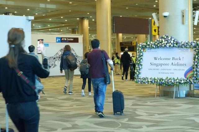 Maskapai penerbangan nasional Singapura, Singapore Airlines kembali terbang ke Bali. (Foto: Dok. Birkom Kemenparekraf)