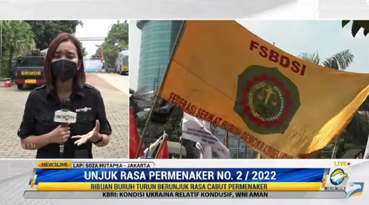 Ribuan Buruh Demo Tolak JHT, Tuntut Ida Fauziyah Dicopot