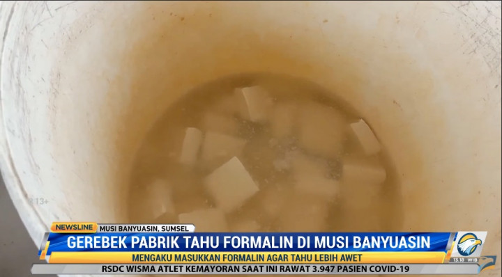 Polisi Gerebek Pabrik Tahu Formalin di Musi Banyuasin