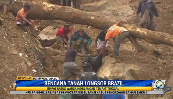 Longsor di Brasil Terjang Rumah 400 Warga, 78 Orang Meninggal
