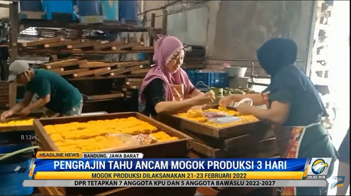 Pengrajin Tahu Ancam Mogok Produksi 3 Hari
