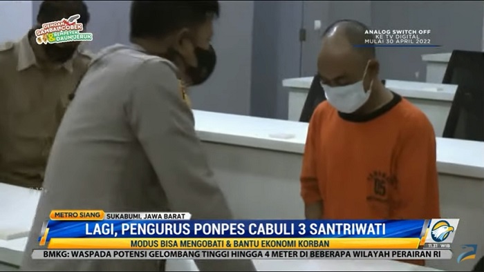 Lagi, Pengurus Ponpes di Sukabumi Cabuli 3 Santriwati