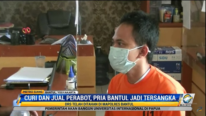 Pria di Bantul Curi dan Jual Perabot Orang Tua Demi Pacar