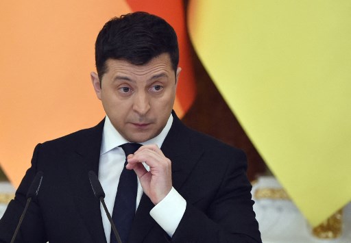 Presiden Ukraina Volodymyr Zelensky mengatakan ada negara pro-Rusia yang menentang Ukraina masuk NATO./AFP