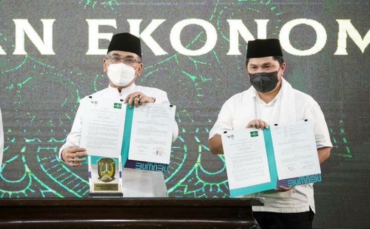 MoU BUMN-PBNU Diteken, Erick Ingin Bangkitkan Ekonomi Umat