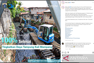 DKI Unggah Informasi Pengerukan Kali Mampang