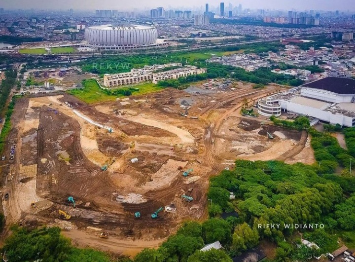 Belum Diaspal, Begini Penampakan Pengerjaan Sirkuit Formula E Jakarta