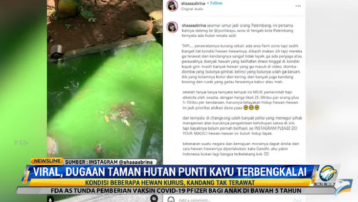 Viral! Taman Hutan Punti Kayu Palembang Diduga Terbengkalai