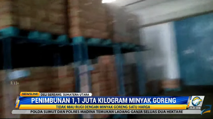 Pabrik Minyak di Sumut Timbun 1,1 Juta Kilogram Minyak