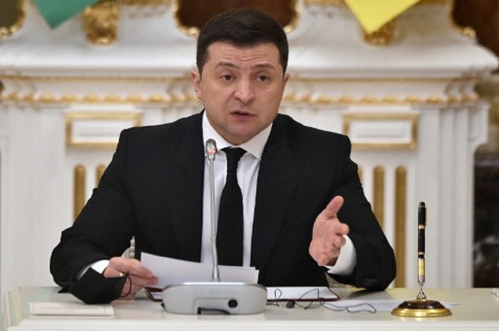 Presiden Ukraina Volodymyr Zelensky. (Sergei SUPINSKY / AFP)
