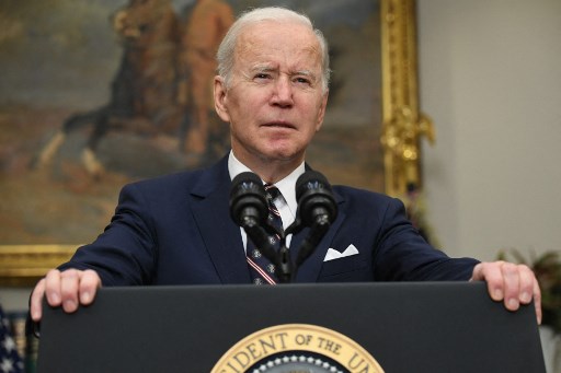 Presiden Amerika Serikat (AS) Joe Biden tegaskan Rusia akan segera invasi Ukraina./AFP