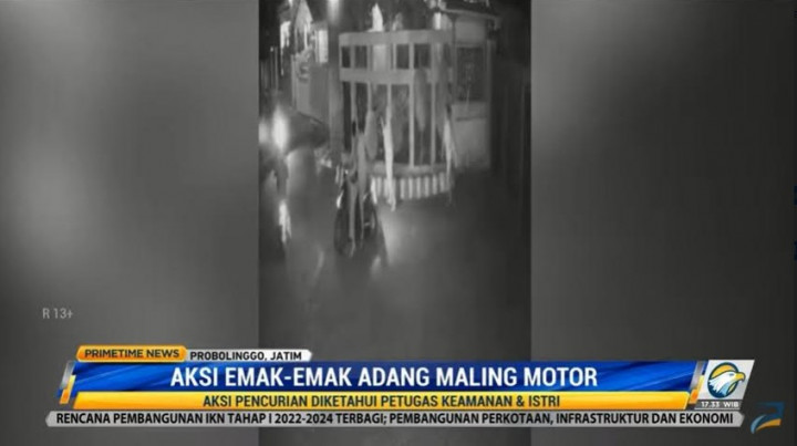 Aksi Berani Emak-Emak Adang Maling Motor di Probolinggo