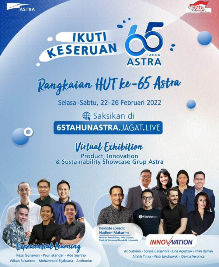 Rayakan HUT ke-65, Astra Ajak Masyarakat Semangat Bergerak dan Tumbuh Bersama