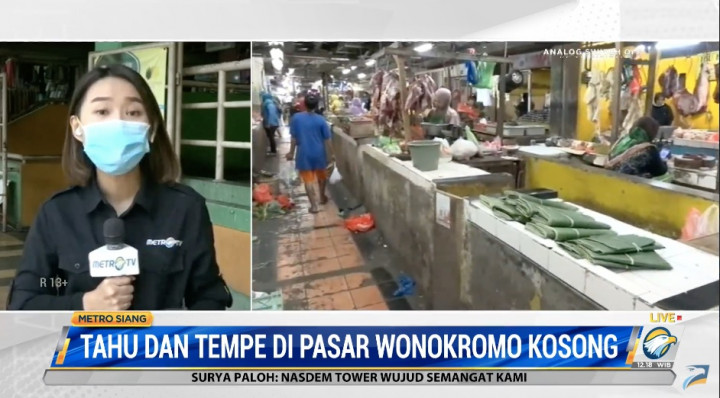Tahu dan Tempe Kosong di Pasar Wonokromo Surabaya