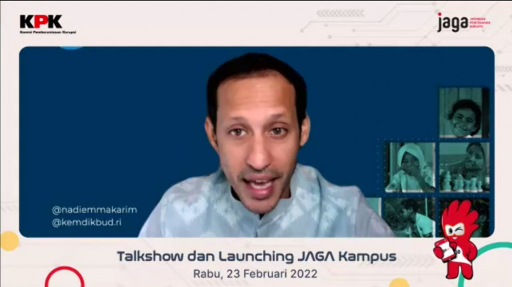 Nadiem Minta Kampus Buat Mata Kuliah Antikorupsi