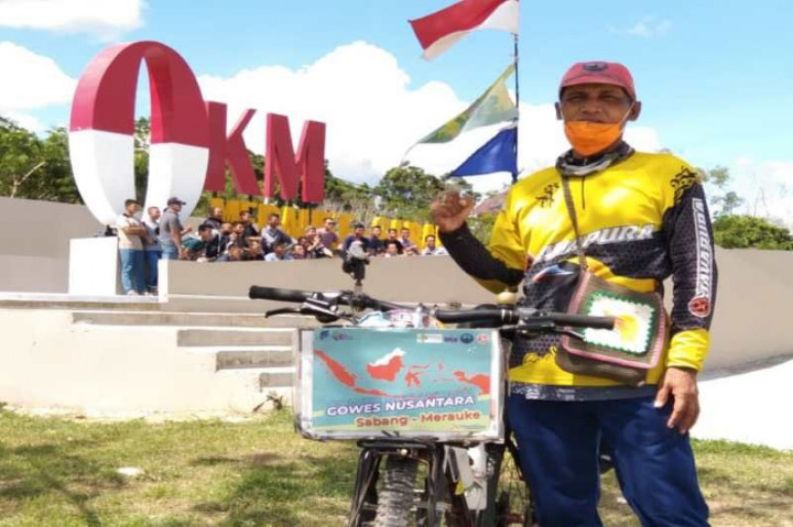 Inspiratif, Pria Asal Temanggung Keliling Indonesia Naik Sepeda Bermodal Rp125 Ribu