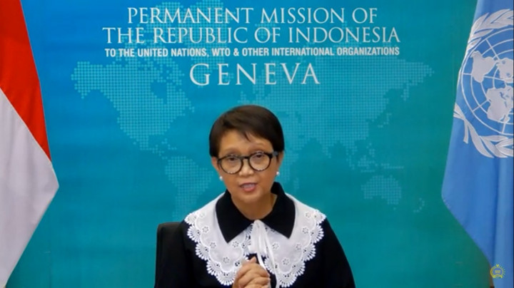 Menlu Retno Sampaikan Perkembangan Vaksin Indonesia ke Dirjen WHO
