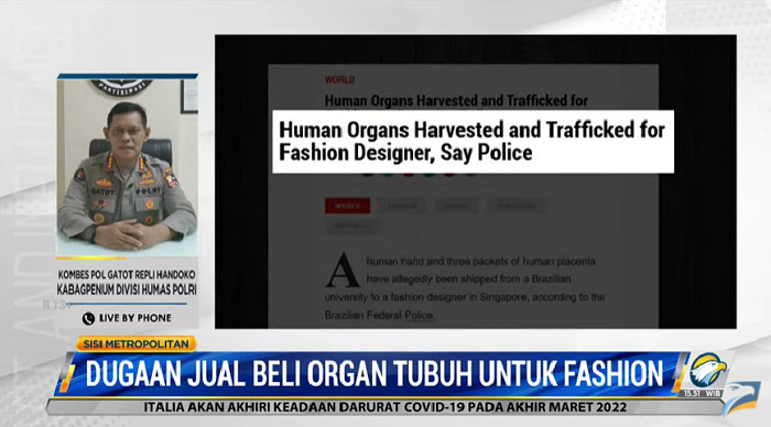 Ngeri! Desainer Indonesia Diduga Beli Organ Tubuh Manusia