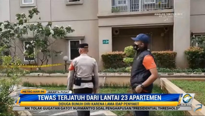 Pria Tewas Terjatuh dari Lantai 23 Apartemen