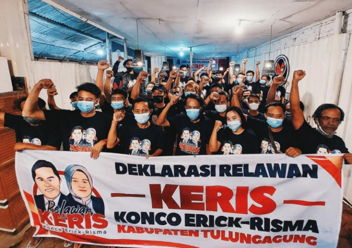 Dinilai Miliki Visi Besar, Relawan di Tulungagung Deklarasi Capres Erick-Risma