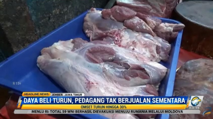 Daya Beli Warga Turun, Pedagang Daging Tak Berjualan Sementara