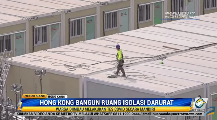 Kasus Covid-19 Harian Melesat, Hong Kong Bangun Fasilitas Isolasi Darurat
