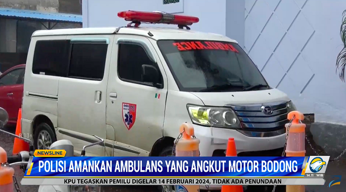 Polisi Amankan Ambulans Yang Angkut Motor Bodong