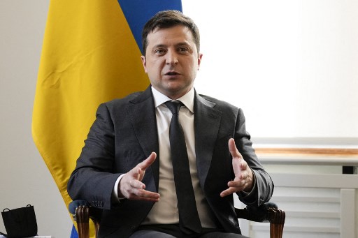 Presiden Rusia Volodymyr Zelensky sebut Rusia ingin hapus negara, sejarah dan rakyatnya./AFP
