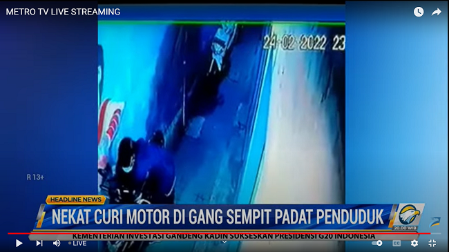Waspada, Pencuri Bobol Motor Tak Sampai 1 Menit di Gang Sempit