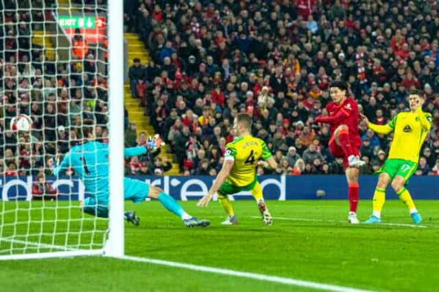 Dua Gol Minimino Bawa Liverpool Atasi Norwich City
