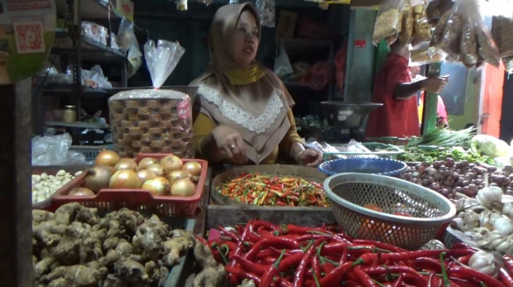 Pedagang cabai di Kota Pasuruan, Jawa Timur. Dokumentasi/ Metro TV
