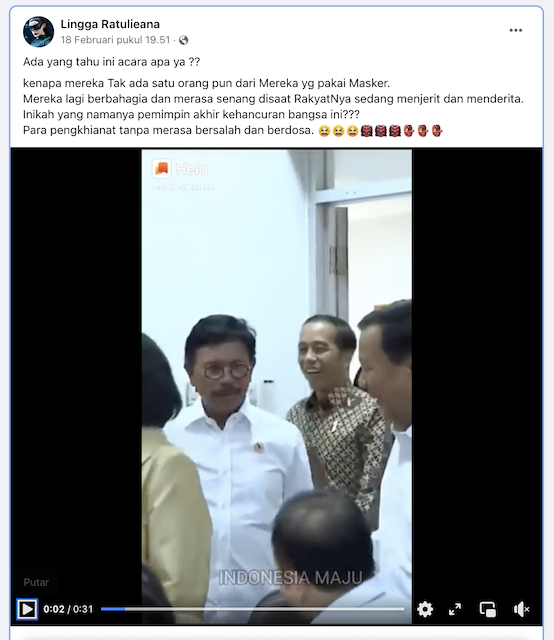 [Cek Fakta] Beredar Video Jokowi dan Sejumlah Menteri Rapat Tanpa Masker? Cek Dulu Faktanya