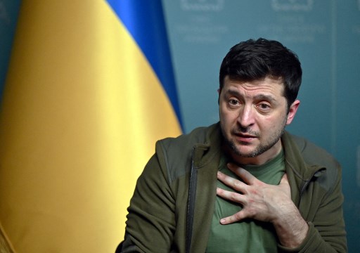 Presiden Ukraina Volodymyr Zelensky sebut NATO pengecut karena tidak bisa berlakukan larangan zona udara./AFP