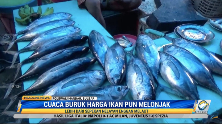 Harga Ikan di Polewali Mandar Melambung Akibat Cuaca Buruk