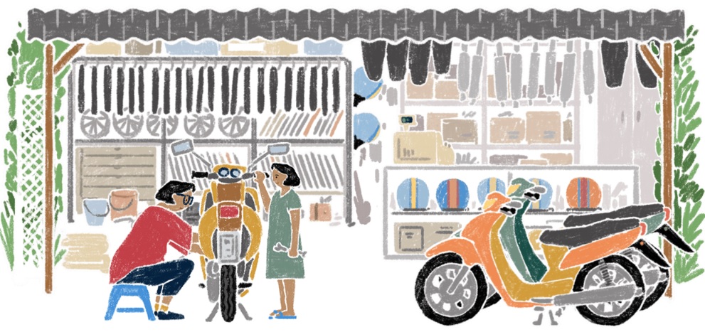 Salah satu animasi slide dari Google Doodle di Hari Perempuan Sedunia.