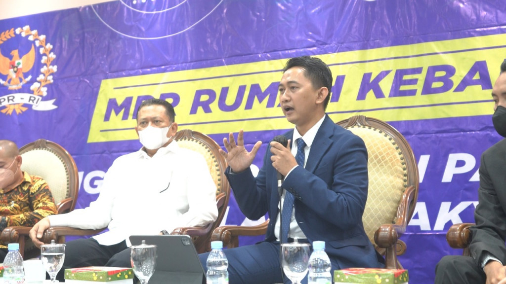Presiden Asian African Youth Government (AAYG), Saddam Al-Jihad bahas perang Rusia-Ukraina dengan Bamsoet./AAYG