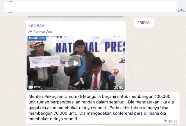 [Cek Fakta] Video Menteri PU Mongolia Bakar Diri karena Gagal Bangun 100 Ribu Unit Rumah? Ini Faktanya