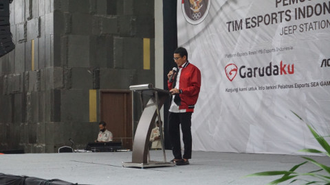 Menparekraf Sandiaga Uno Kunjungi Pelatnas Esports SEA Games 2021